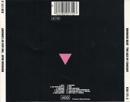Bronski Beat : The Age Of Consent (CD, Album)