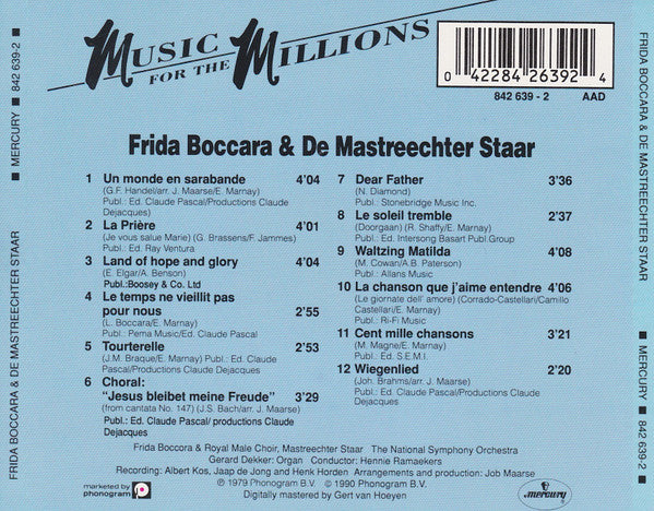 Frida Boccara & De Mastreechter Staar O.l.v. Hennie Ramaekers : Frida Boccara & De Mastreechter Staar (CD, Album, RE)