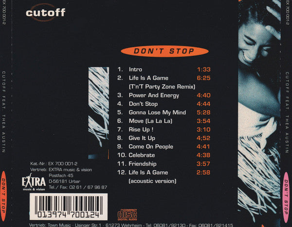 Cutoff (2) Feat. Thea Austin : Don't Stop (CD, Album)