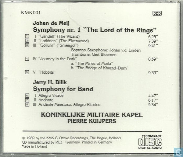 Johan de Meij / Jerry Bilik, Koninklijke Militaire Kapel, Pierre Kuijpers : The Lord Of The Rings (CD, Album)