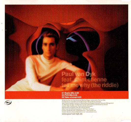 Paul van Dyk Feat. Saint Etienne : Tell Me Why (The Riddle) (CD, Single, P/Mixed, CD1)