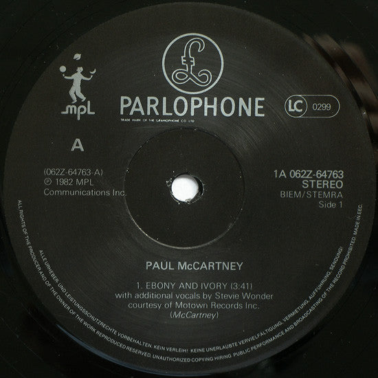 Paul McCartney : Ebony And Ivory (12", Single)