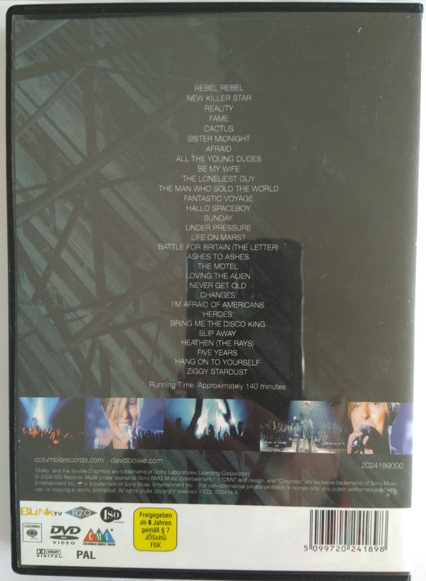 David Bowie : A Reality Tour (DVD-V, Multichannel, PAL, Sta)