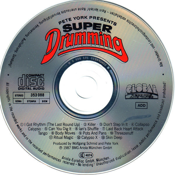 Pete York, Louis Bellson, Cozy Powell, Gerry Brown, Ian Paice, Simon Phillips, Nippy Noya : Pete York Presents Super Drumming (CD, Album)