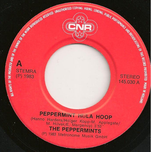 The Peppermints (2) : Peppermint Hula Hoop (7", Single)