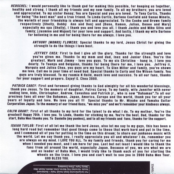 Baha Men : Who Let The Dogs Out (CD, Album)