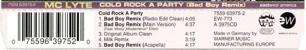 MC Lyte : Cold Rock A Party (Bad Boy Remix) (CD, Maxi, WME)