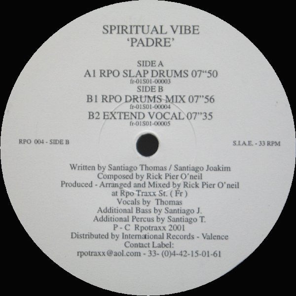 Spiritual Vibe : Padre (12")