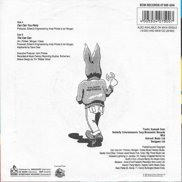 Jive Bunny And The Mastermixers : Can Can You Party (7", Single)