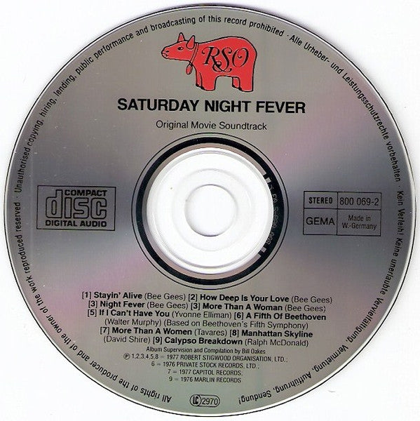 Various : Saturday Night Fever (The Original Movie Sound Track) (2xCD, Album, Comp)