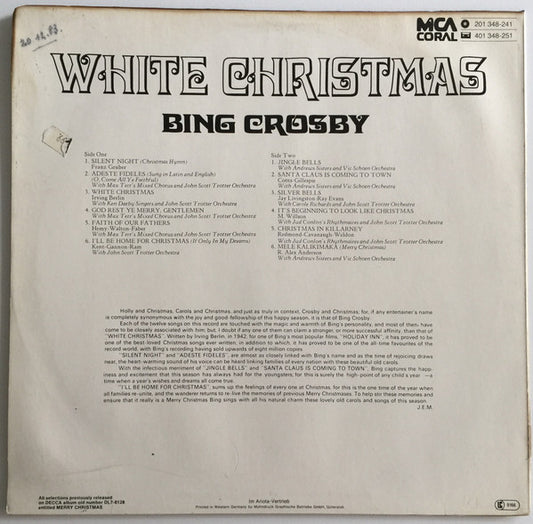 Bing Crosby : White Christmas (LP, Album, RE)