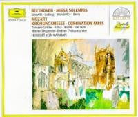 Ludwig van Beethoven, Wolfgang Amadeus Mozart - Berliner Philharmoniker, Herbert von Karajan : Missa Solemnis / Krönungsmesse = Coronation Mass  (2xCD, Comp, RM)
