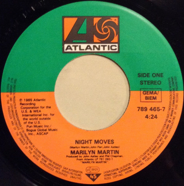 Marilyn Martin : Night Moves (7", Single)