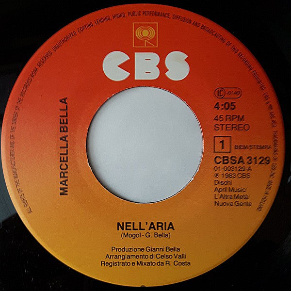 Marcella Bella : Nell'Aria (7", Single)