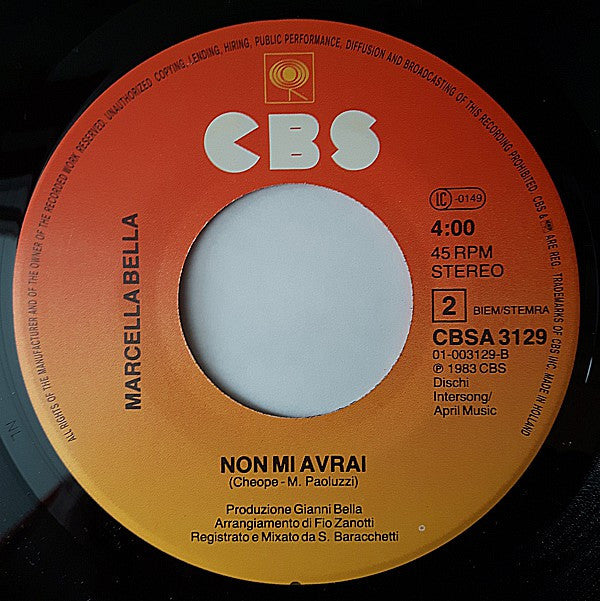 Marcella Bella : Nell'Aria (7", Single)