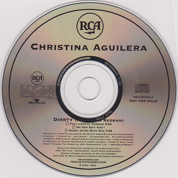 Christina Aguilera : Dirrty (CD, Maxi, Promo)