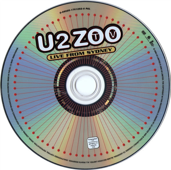U2 : ZooTV Live From Sydney (DVD-V, Multichannel, PAL + DVD-V, Enh, PAL + Dlx, )