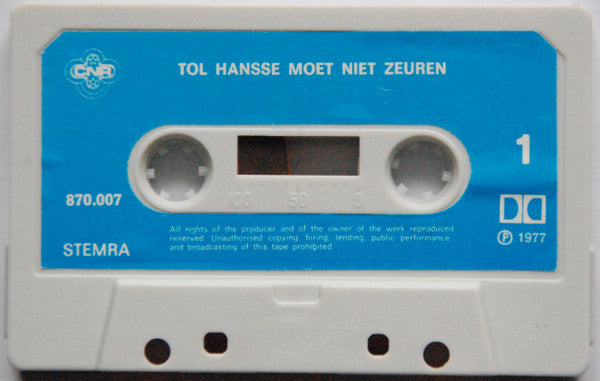 Tol Hansse : Moet Niet Zeuren! (Cass, Album)