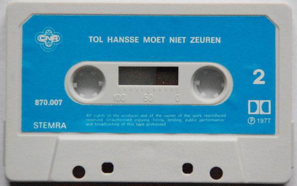 Tol Hansse : Moet Niet Zeuren! (Cass, Album)