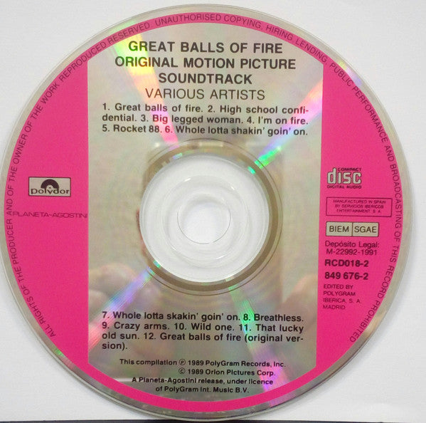 Various : Great Balls Of Fire! (Original Motion Picture Soundtrack) (CD, Album)