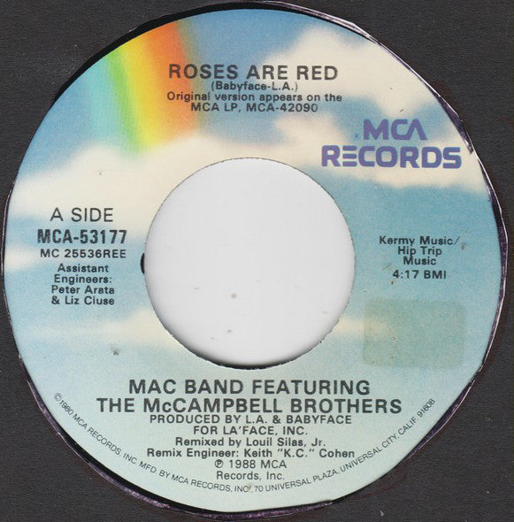 Mac Band Featuring The McCampbell Brothers : Roses Are Red (7", Single)