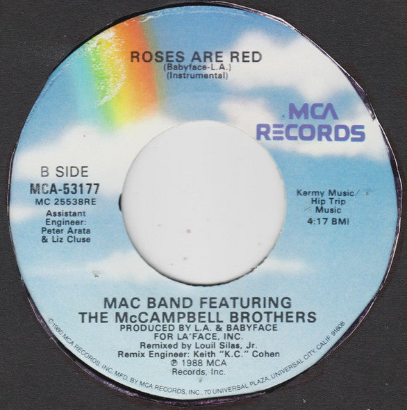 Mac Band Featuring The McCampbell Brothers : Roses Are Red (7", Single)