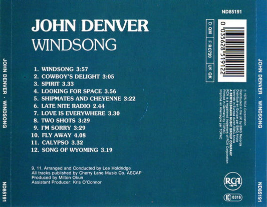 John Denver : Windsong (CD, Album, RE)