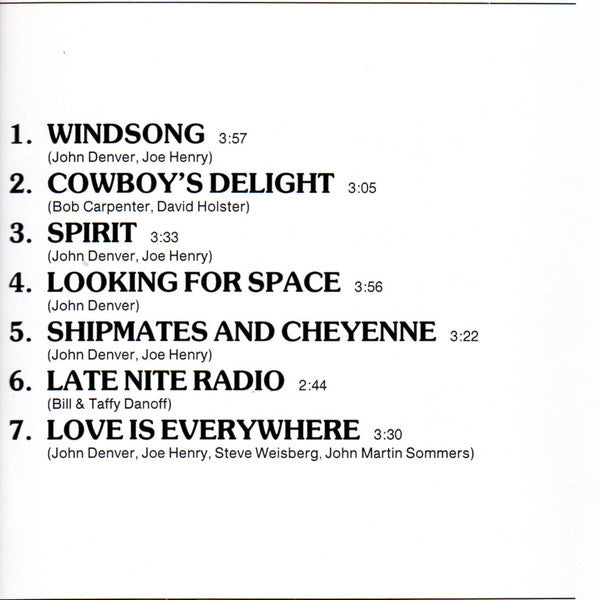 John Denver : Windsong (CD, Album, RE)