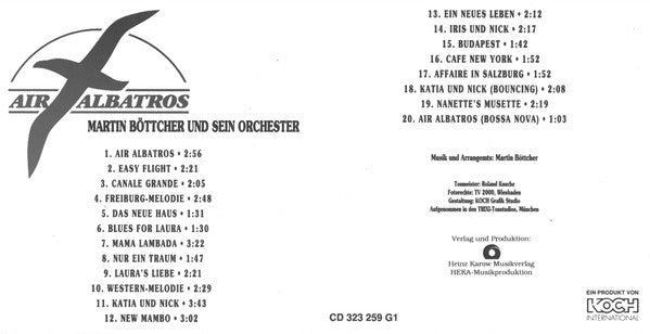 Martin Böttcher & Sein Orchester : Air Albatros (CD, Album)
