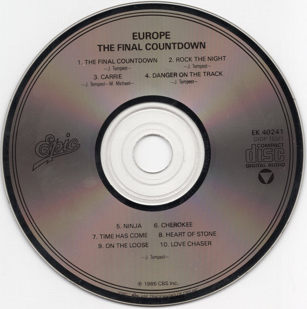 Europe (2) : The Final Countdown (CD, Album, Whi)