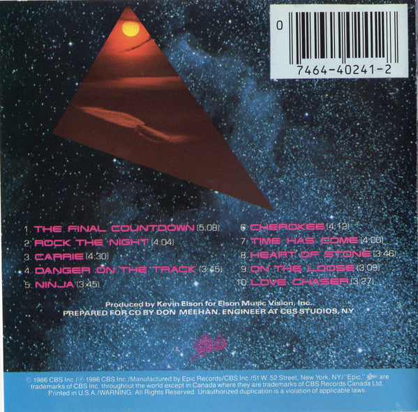 Europe (2) : The Final Countdown (CD, Album, Whi)