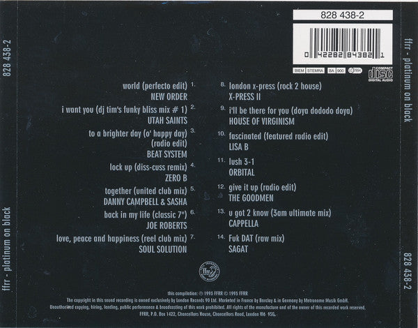 Various : Platinum On Black (CD, Comp)