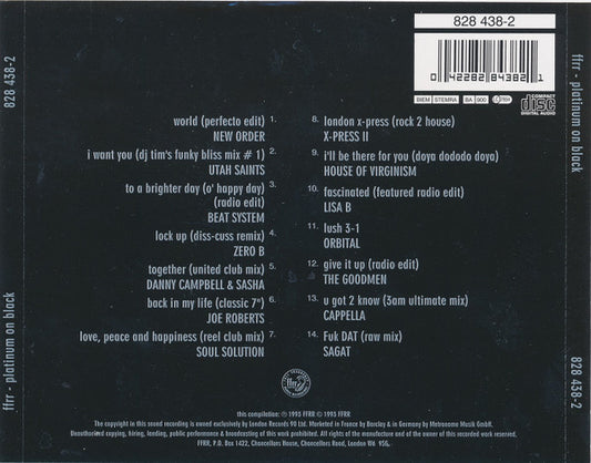 Various : Platinum On Black (CD, Comp)
