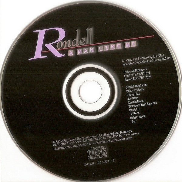 Rondell : A Man Like Me (CD, Album)