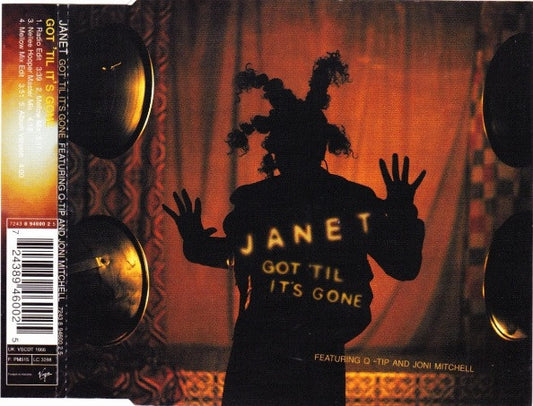 Janet Jackson Featuring Q-Tip And Joni Mitchell : Got 'Til It's Gone (CD, Single, Yel)