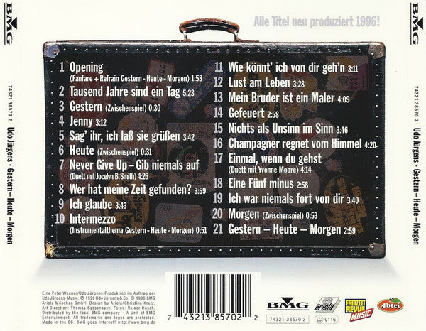 Udo Jürgens : Gestern - Heute - Morgen (CD, Album)