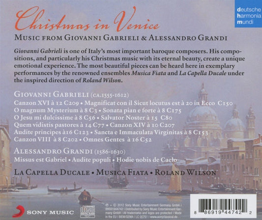 Giovanni Gabrieli, Musica Fiata, La Capella Ducale, Roland Wilson (2) : Christmas In Venice (CD, Album)
