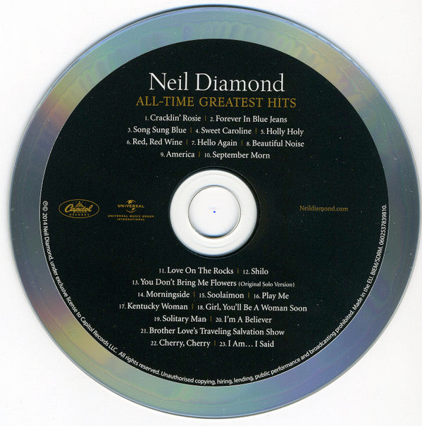 Neil Diamond : All-Time Greatest Hits (CD, Comp, RM)