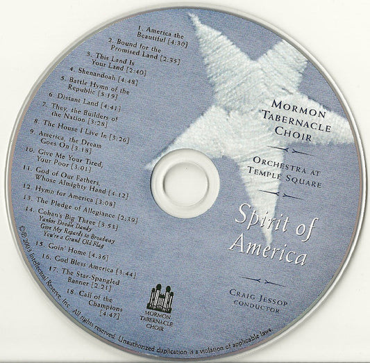 Mormon Tabernacle Choir, Orchestra At Temple Square, Craig Jessop : Spirit Of America (CD, Album)