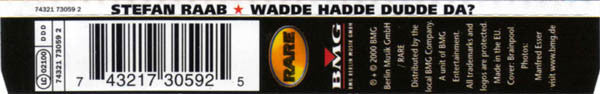 Stefan Raab : Wadde Hadde Dudde Da? (CD, Single)