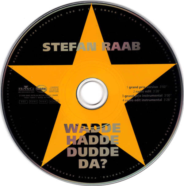 Stefan Raab : Wadde Hadde Dudde Da? (CD, Single)
