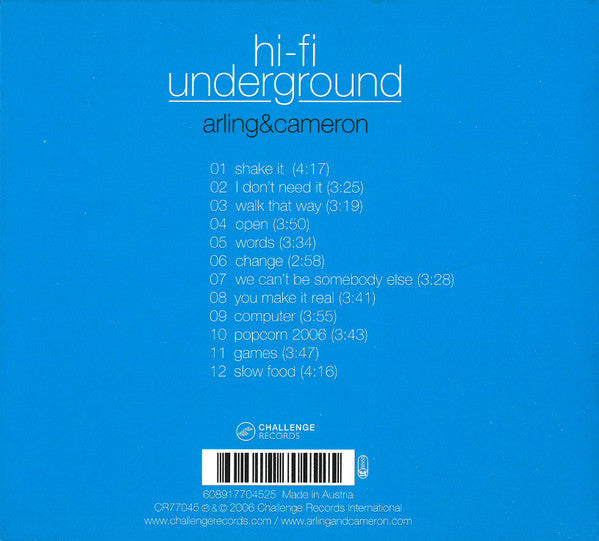 Arling & Cameron : Hi-Fi Underground (CD, Album)