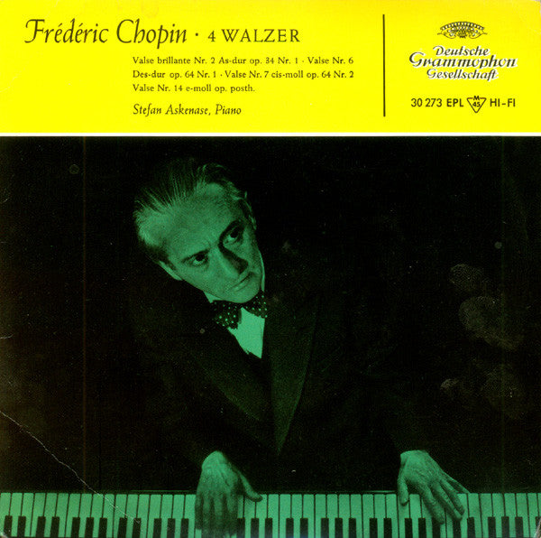 Frédéric Chopin - Stefan Askenase : 4 Walzer (7", EP, Mono)