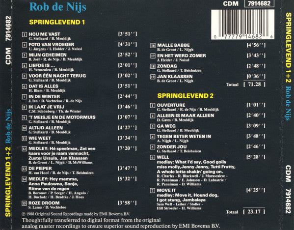 Rob de Nijs : Springlevend (Jubileumconcert '62-'82) (2xCD)