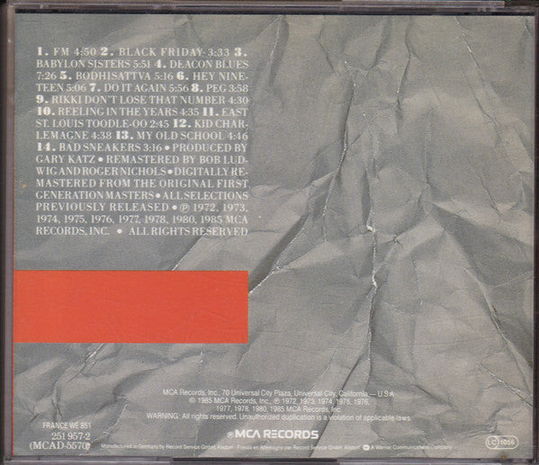 Steely Dan : A Decade Of Steely Dan (CD, Comp, RM)