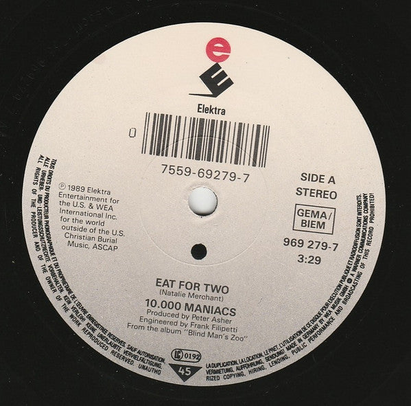 10.000 Maniacs* : Eat For Two (7", Single)