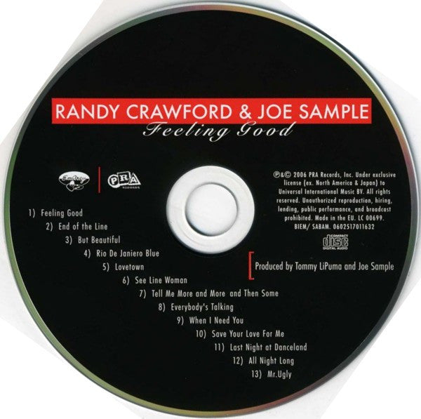 Randy Crawford & Joe Sample : Feeling Good (CD, Album)
