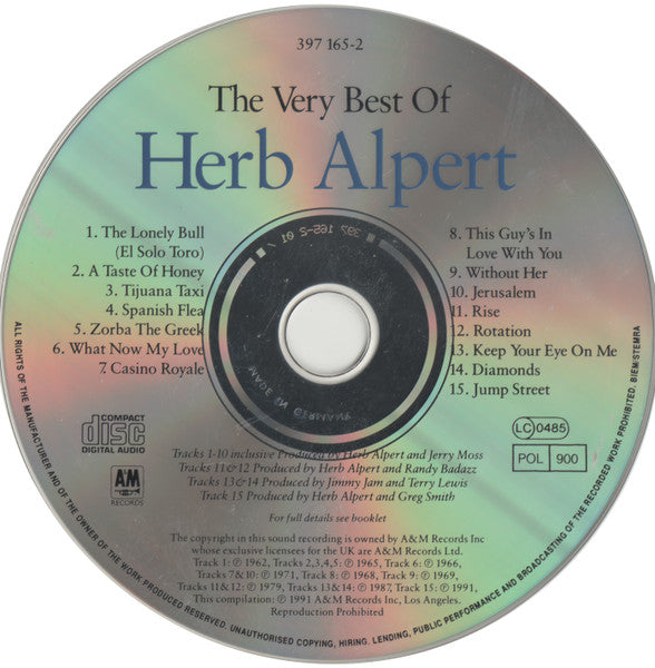 Herb Alpert : The Very Best Of Herb Alpert (CD, Comp)