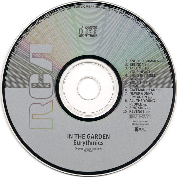Eurythmics : In The Garden (CD, Album, RE)
