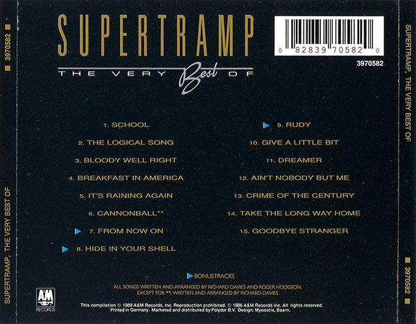 Supertramp : The Very Best Of (CD, Comp)